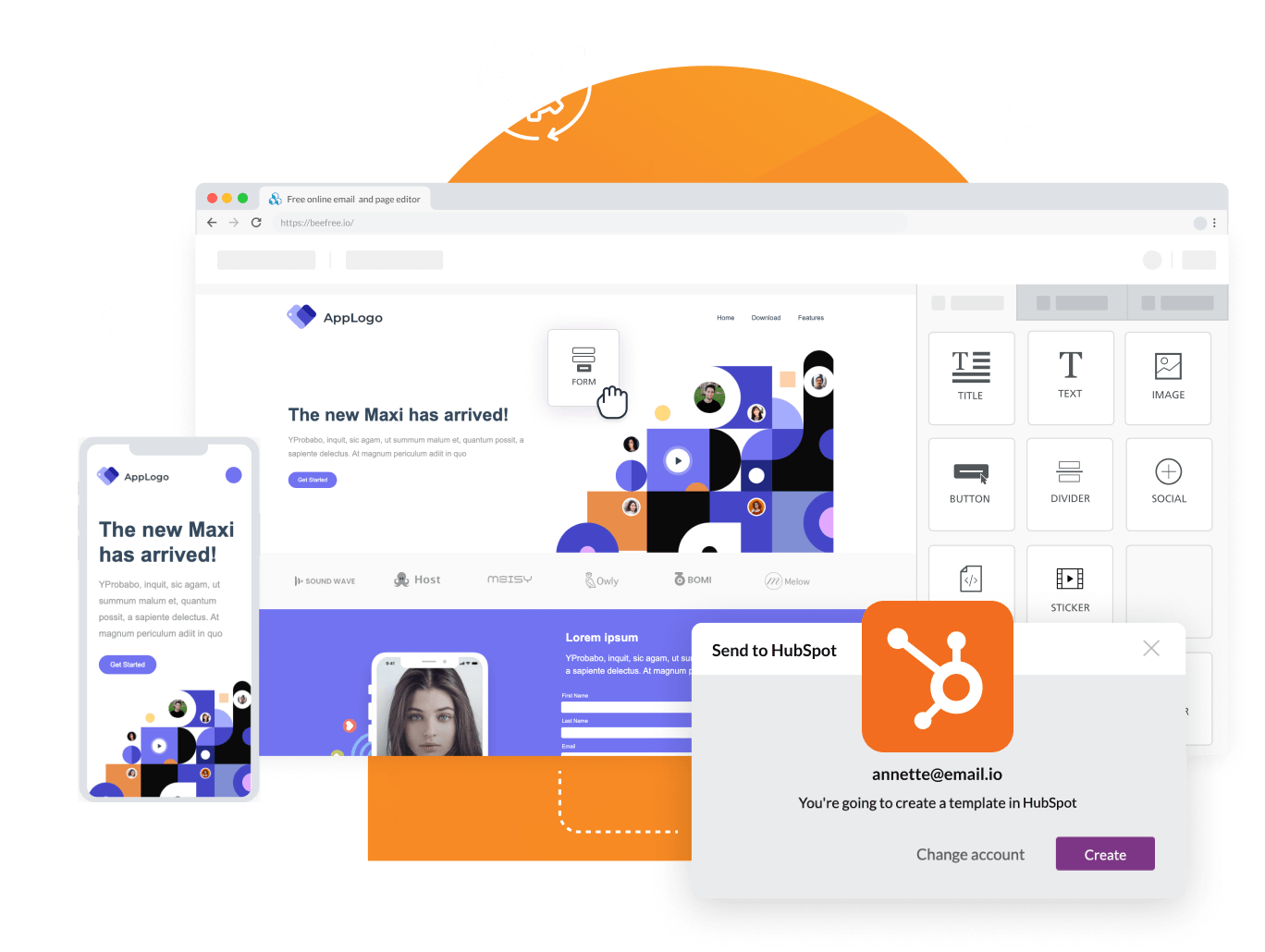 Hubspot template builder professional email editor bee pro